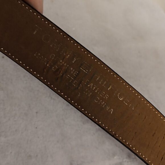 Tommy Hilfiger Croc Embossed Leather Belt - Picture 2 of 5